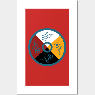 Medicine Wheel Floral WAWEZHI CANADA Posters and Art